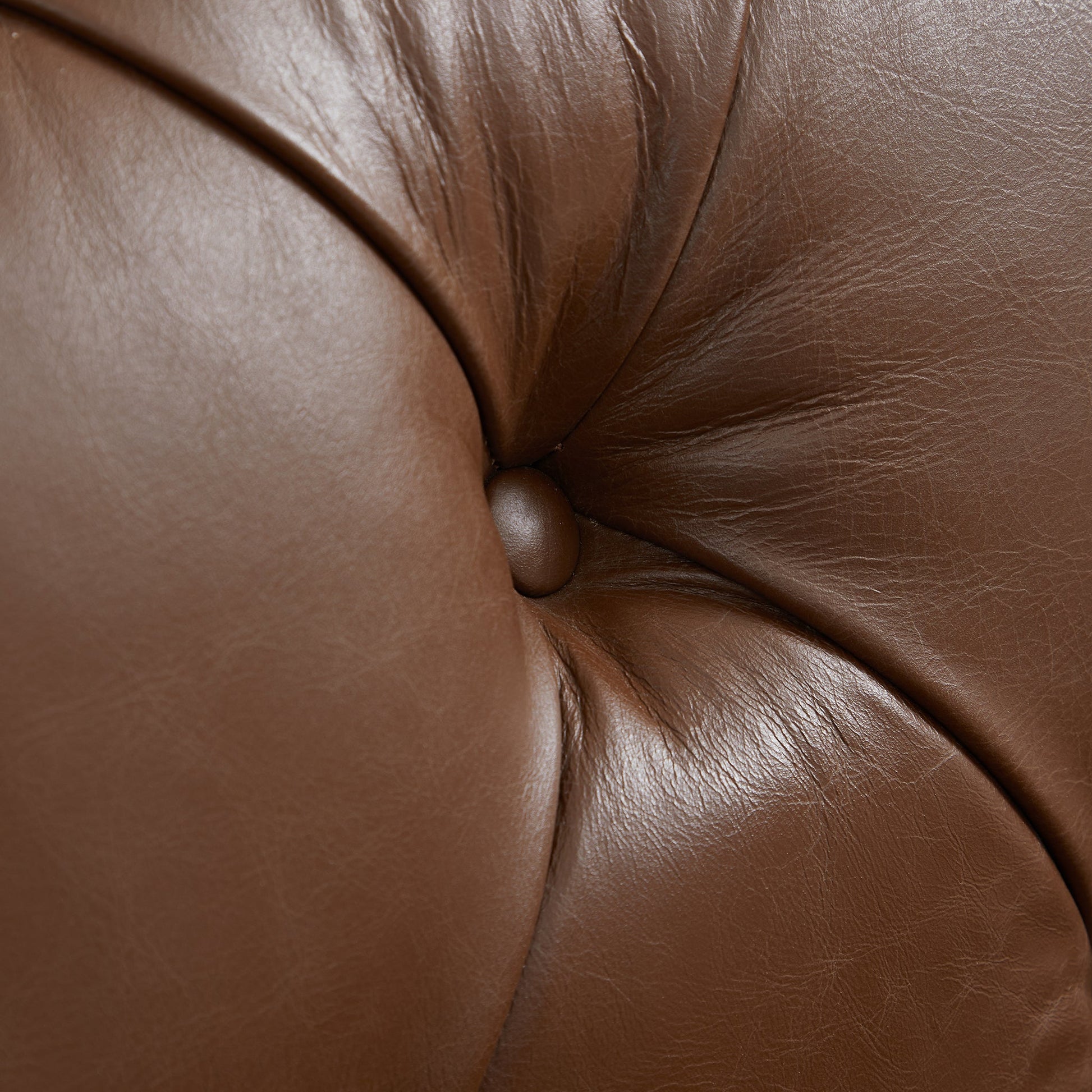 Durango Chesterfield Brown Top Grain Leather Tufted Sofa-Brown
