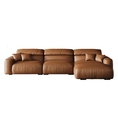 Chestnut Sofa and Ottoman