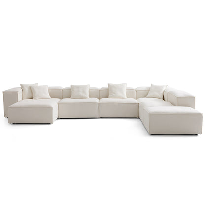Freedom Modular Beige Open End Sectional Sofa-Beige-177.2"-High