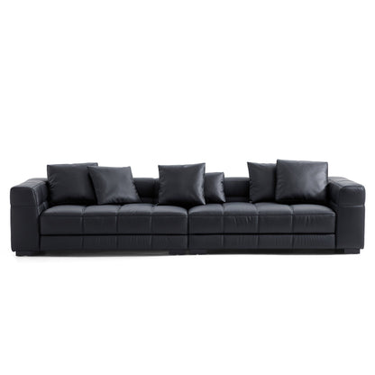 Blazer Black Leather Sofa-hidden