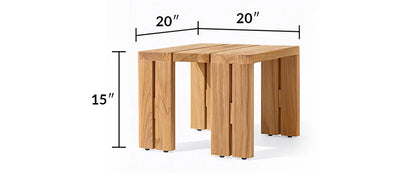 Camryn Outdoor Chat Set With Cushions, Teak/Coffee