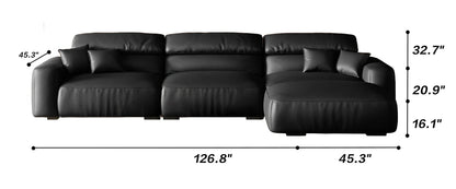 Chestnut Sofa and Ottoman
