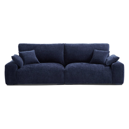The Empress Navy Blue Sofa-Navy Blue-106.3"
