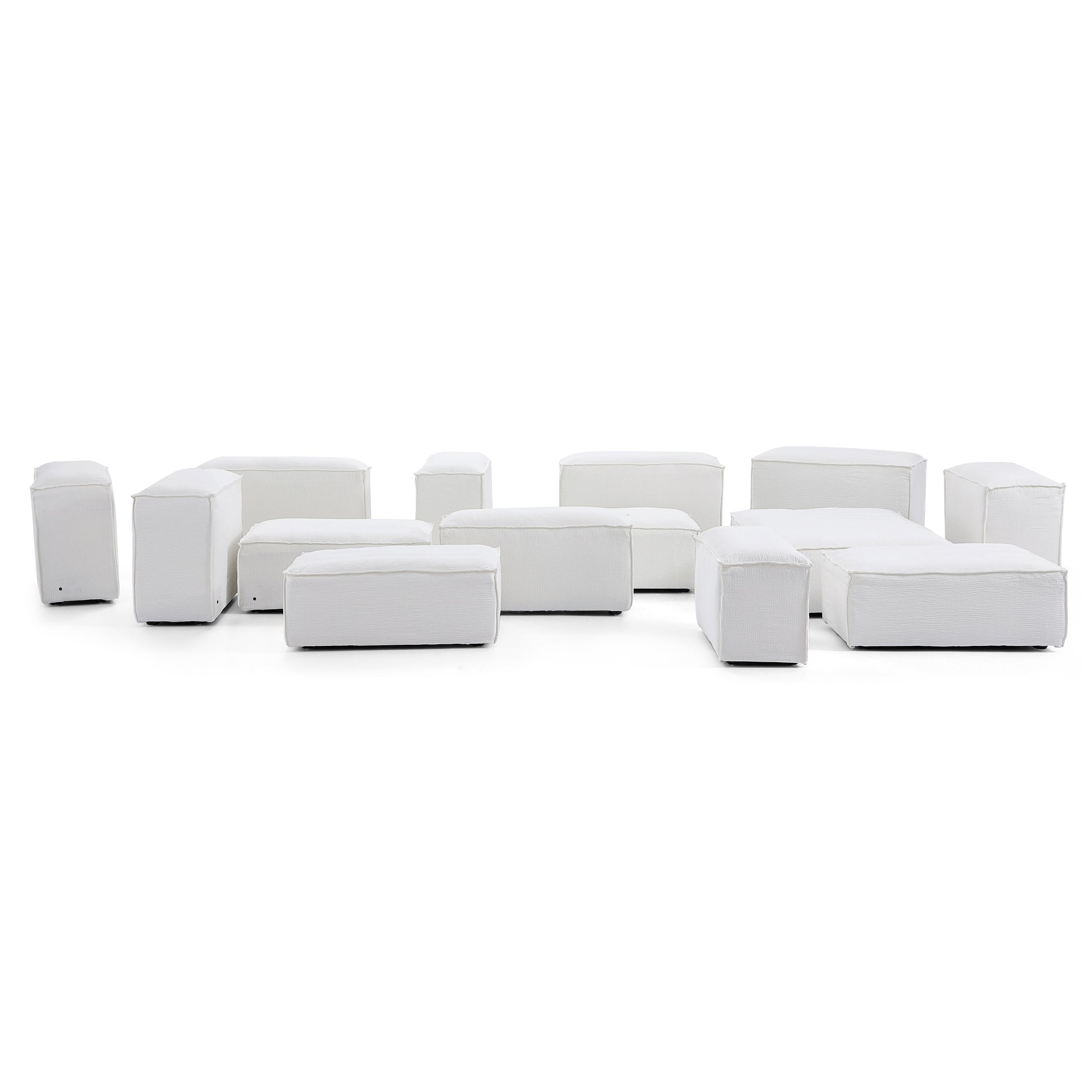 Freedom Modular White Sofa-White