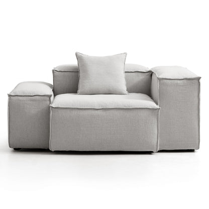 Freedom Modular Gray Accent Armchair-Gray-Low & High