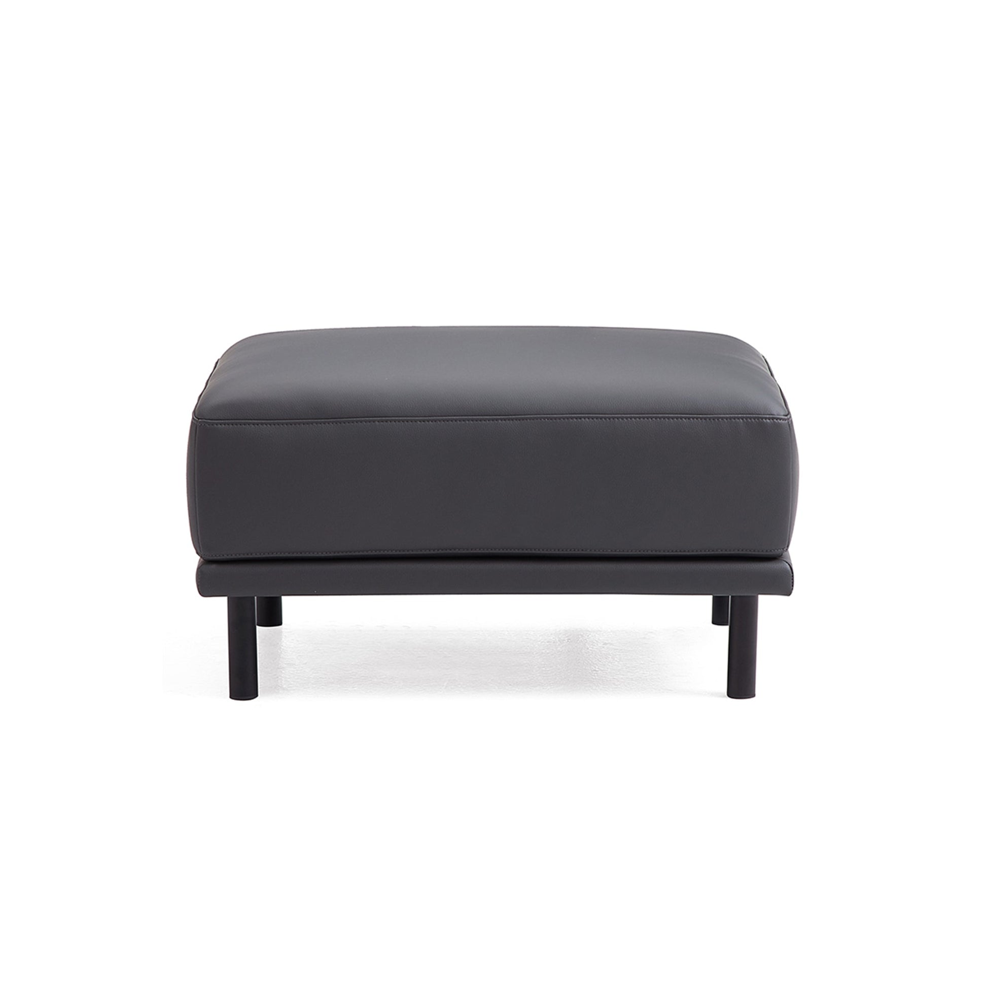 Noble Leather Sofa Ottoman-Gray