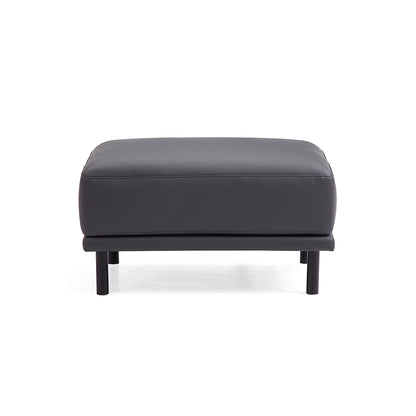 Noble Leather Sofa Ottoman-Gray