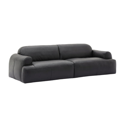 Brenley Modern Italian Leather Sofa-Black