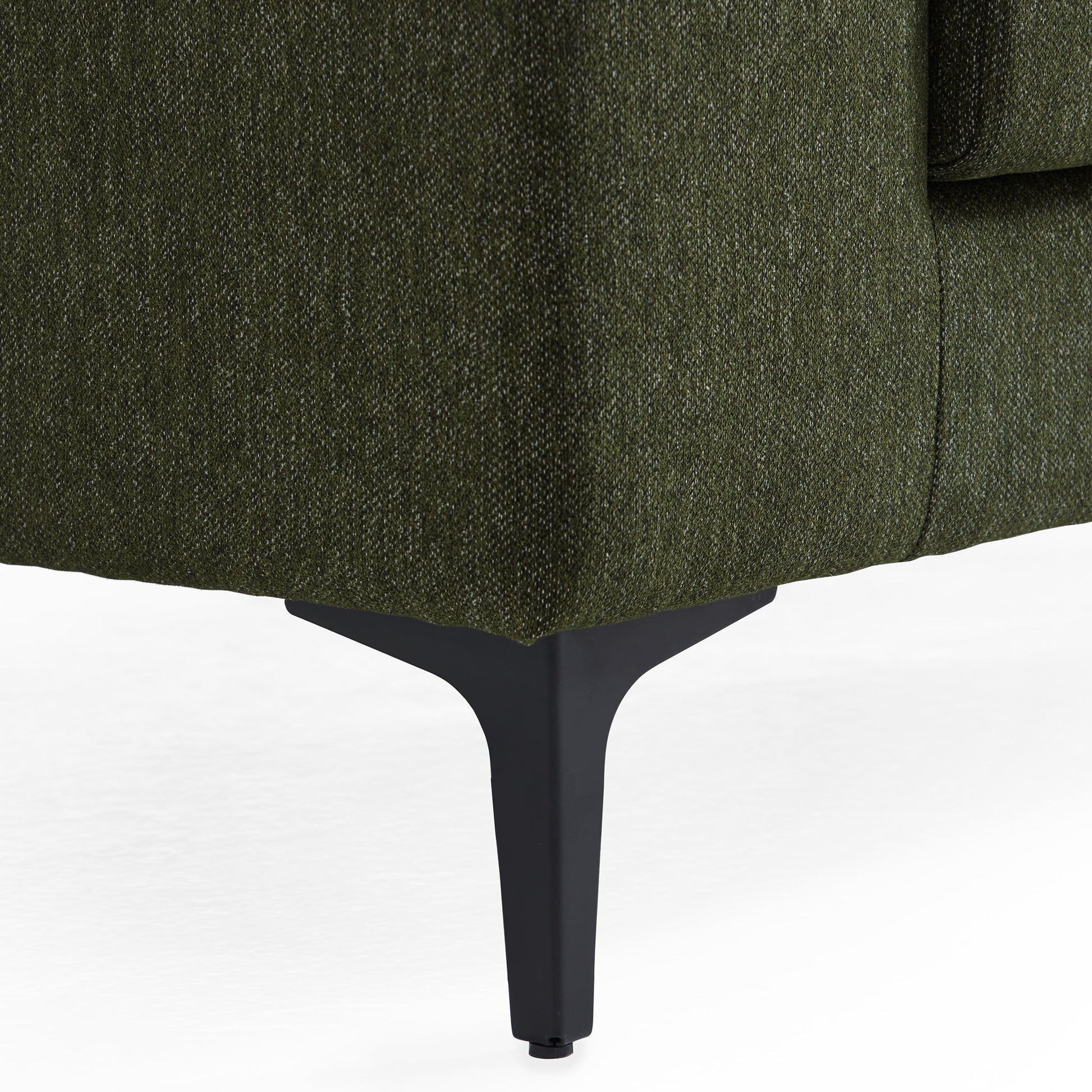 Jungle L Shaped Green Fabric Sectional Sofa With Chaise-Green