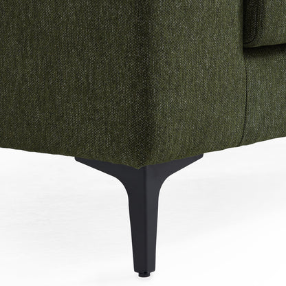 Jungle L Shaped Green Fabric Sectional Sofa With Chaise-Green