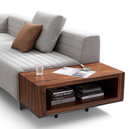 Brandy Channel Tufting Sectional with Coffee Table-Gray-189"