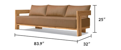 Camryn Outdoor Chat Set With Cushions, Teak/Coffee