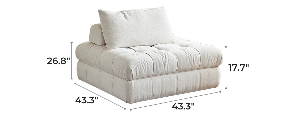 Block Modular White Sectional