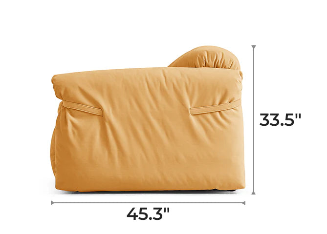 Butter Yellow Tufted Sofa