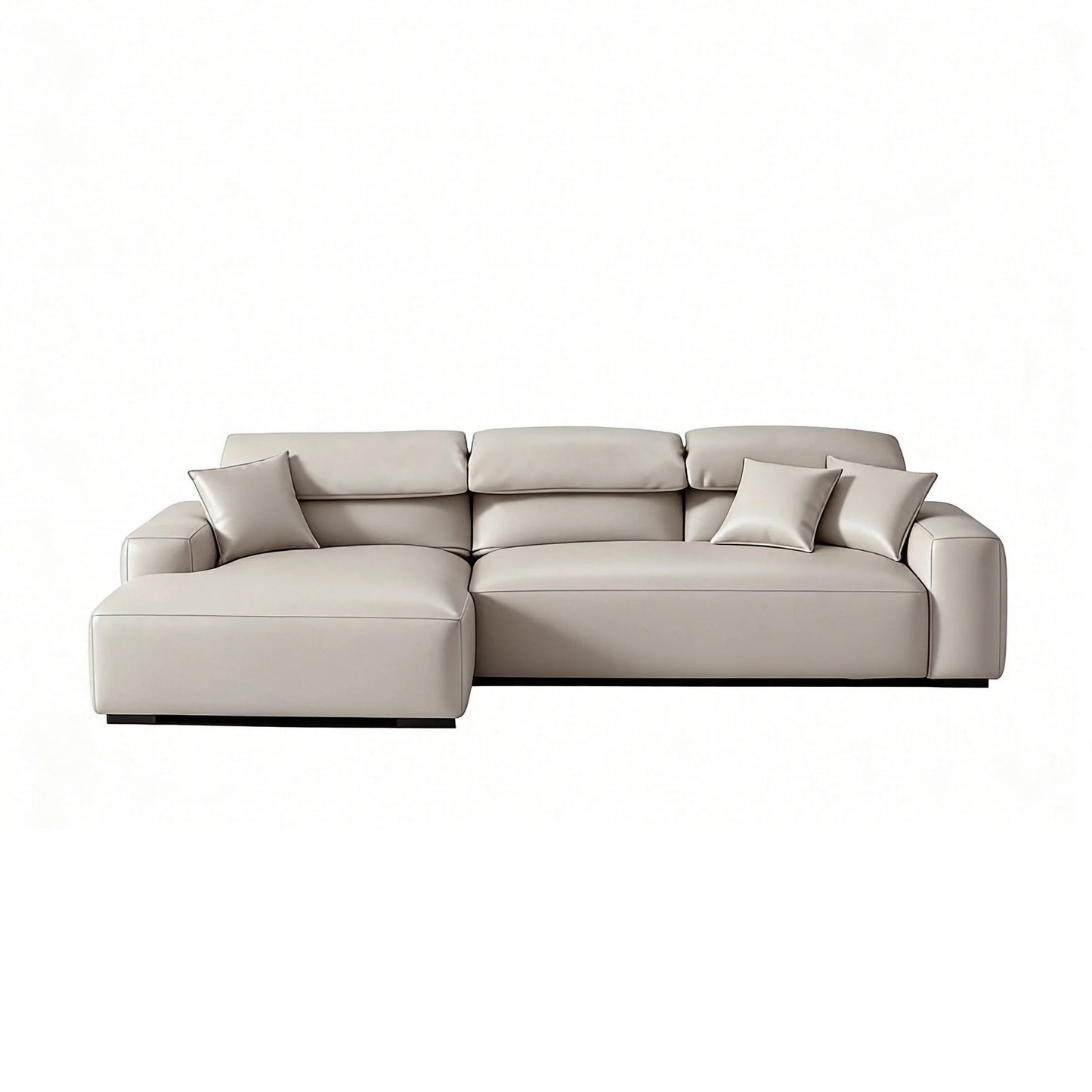 Chestnut Brown Leather Sectional