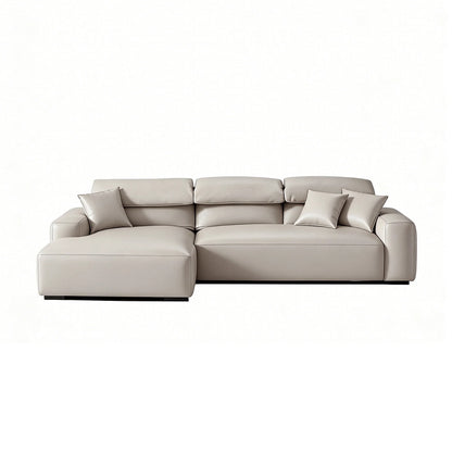 Chestnut Brown Leather Sectional