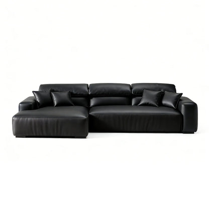 Chestnut Brown Leather Sectional