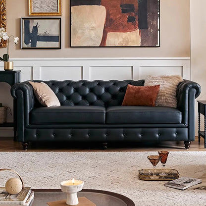 Durango Chesterfield Top Grain Leather Tufted Sofa