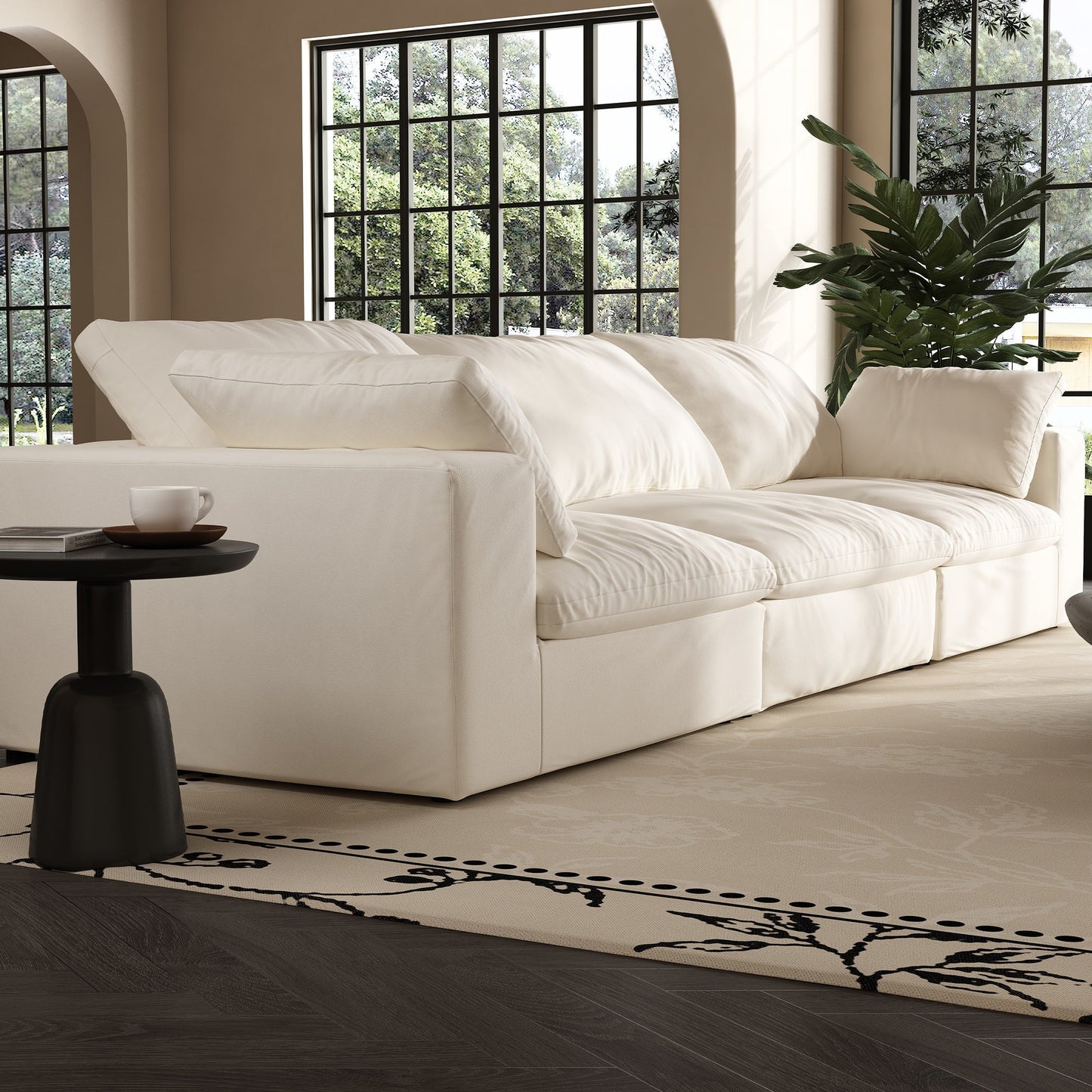 Lunna Modular Sofawhite / 120 inch