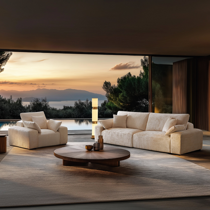 The Empress Beige Sofa Set-Beige