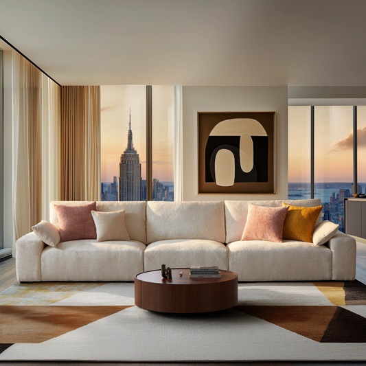 The Empress Beige Sofa-Beige