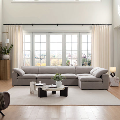 Tender Wabi Sabi Sand L Shaped Sectional-Gray