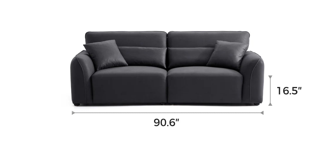 Milano Moda Minimalist Black Sofa