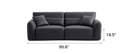 Milano Moda Minimalist Black Sofa