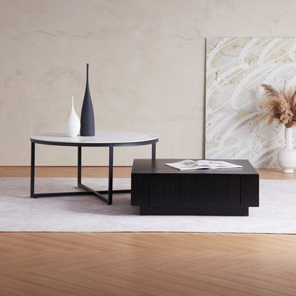 Clarence Round & Square Coffee Table Set-31.5″ & 27.6″