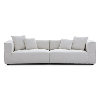 Nordic Modern Creamy Sofa-White-4 Seater 103.1"