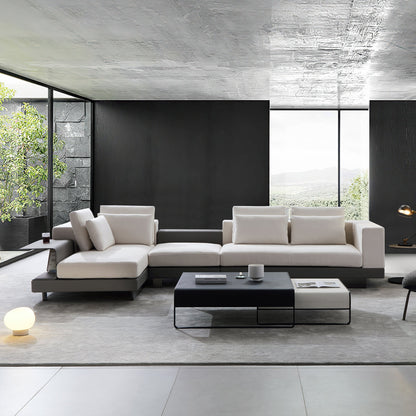 Modern Duet Coffee Table Set-39.4″ & 31.5″-Black & White