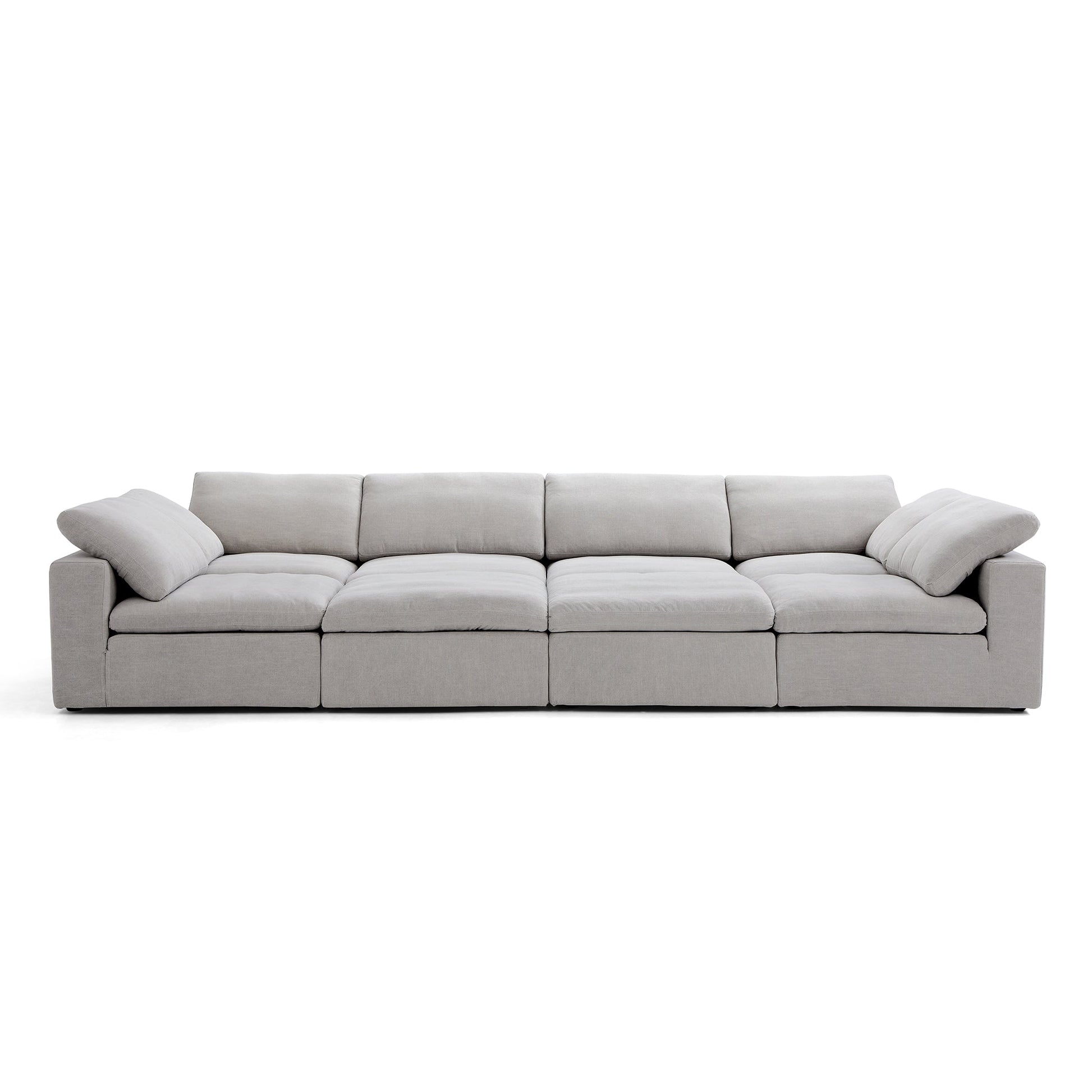 Tender Wabi Sabi Light Gray Sofa Bed-Gray-165.4"