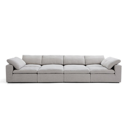 Tender Wabi Sabi Light Gray Sofa Bed-Gray-165.4"