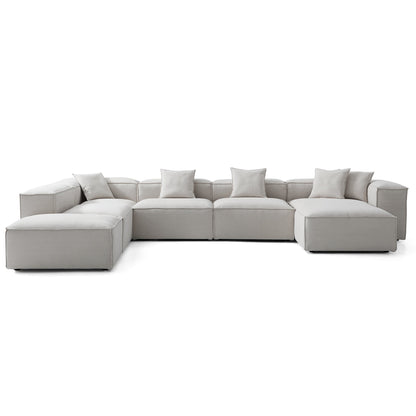 Freedom Modular Gray Open End Sectional Sofa-Gray-177.2"-High