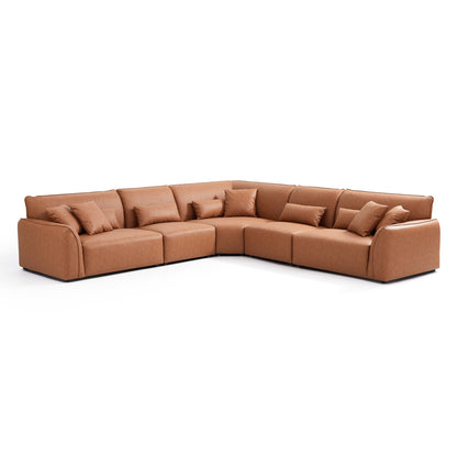 Canapé d'angle minimaliste marron Milano Moda