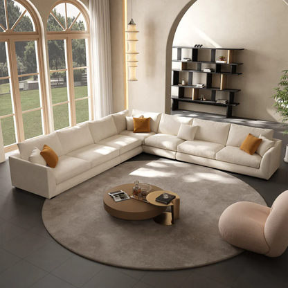 Aalto Boutique Feathers Corner Sectional Beige / Polyester