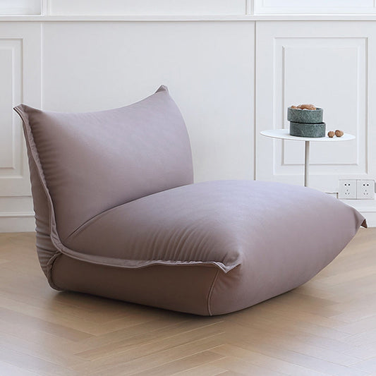 Teddy Minimalist Bean Bag Armless Chair & Lounger-Purple
