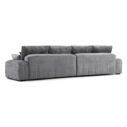 The Empress Yellow Sofa Set-Gray-140.1"