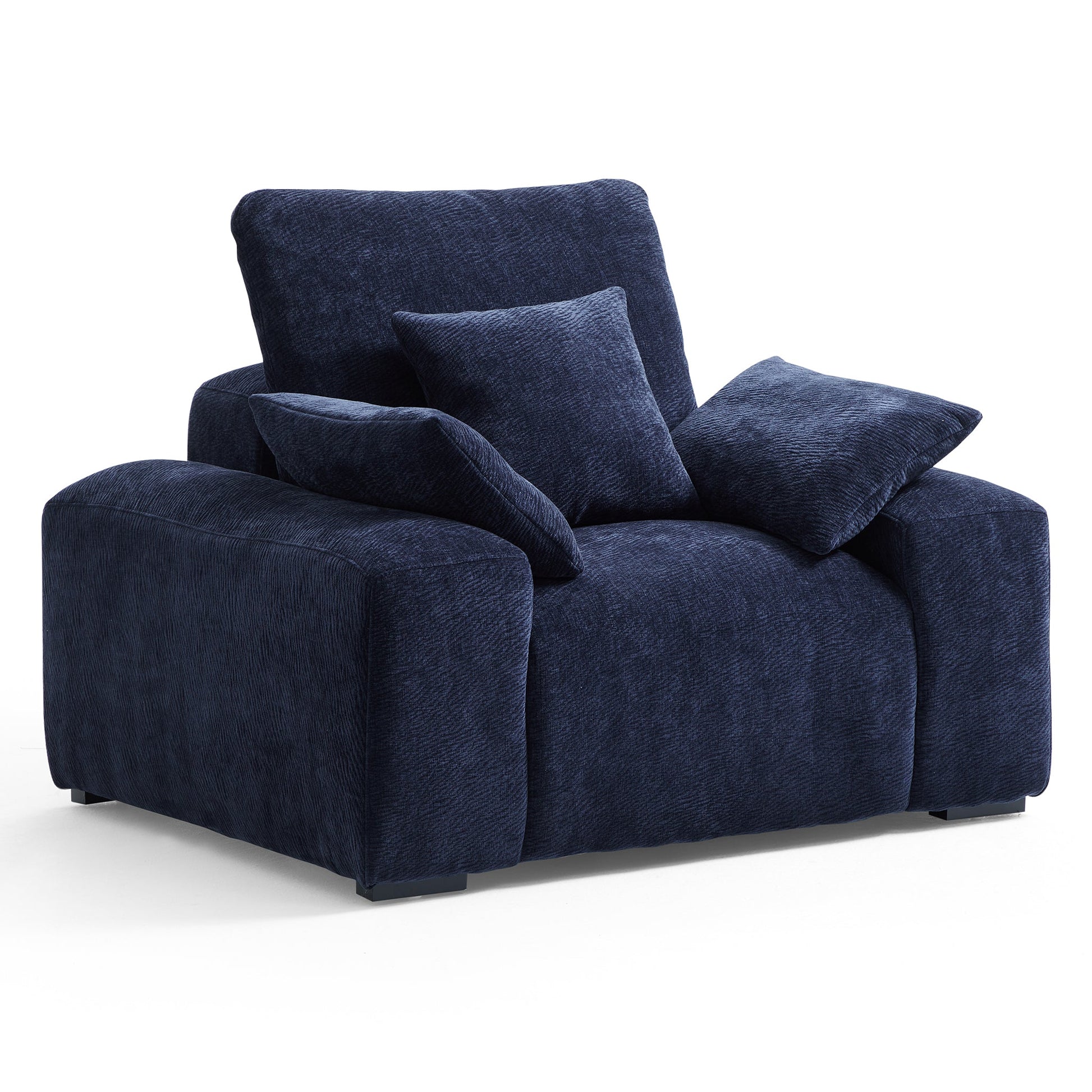 The Empress Navy Blue Sofa Set-Navy Blue