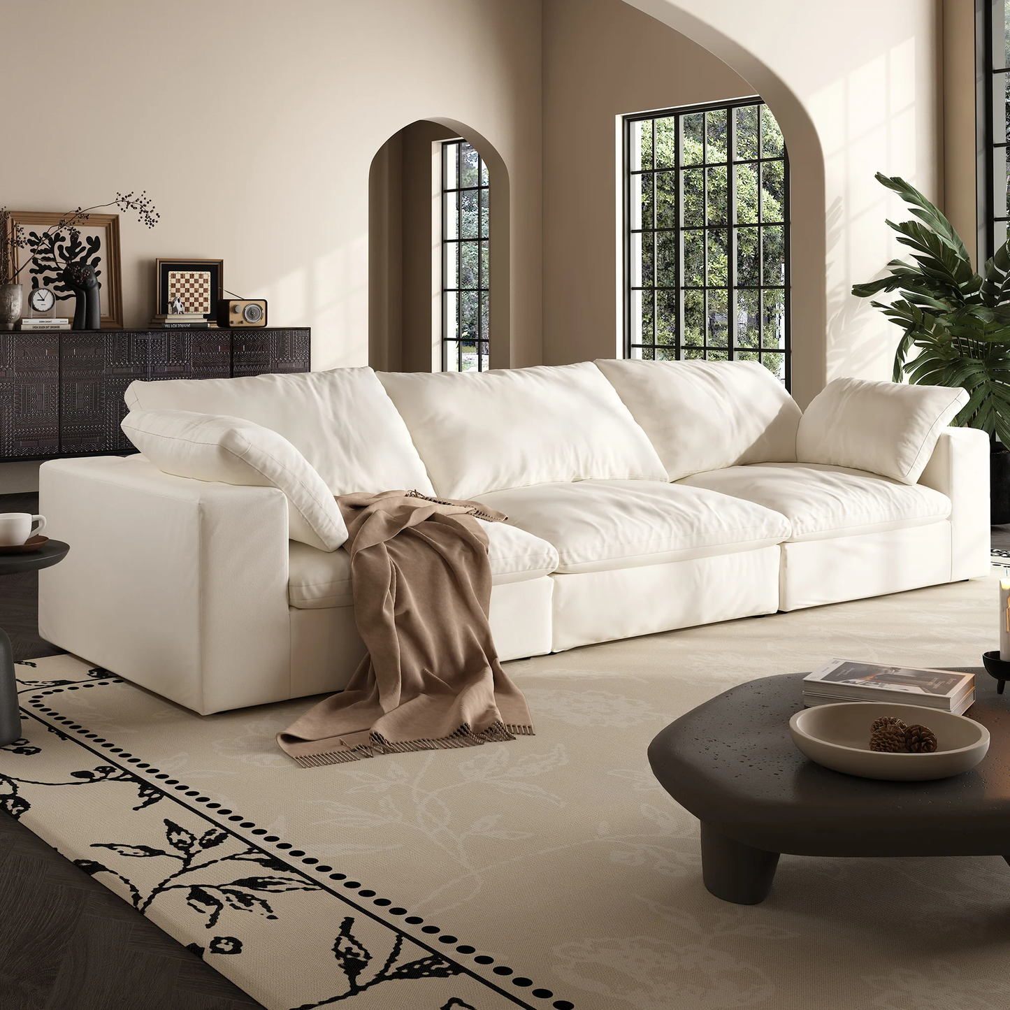 Lunna Modular Sofawhite / 120 inch