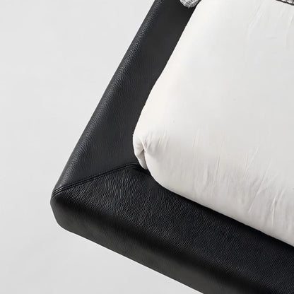 Charcoal Toast Leather Bed-Black