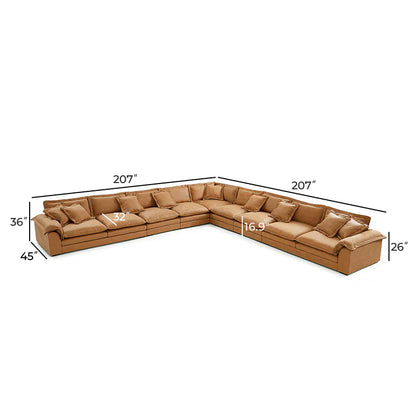 Sandwich Corner Sectional Set / Air Leather