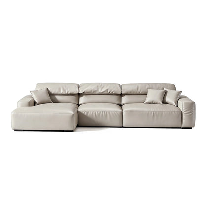 Chestnut Brown Leather Sectional