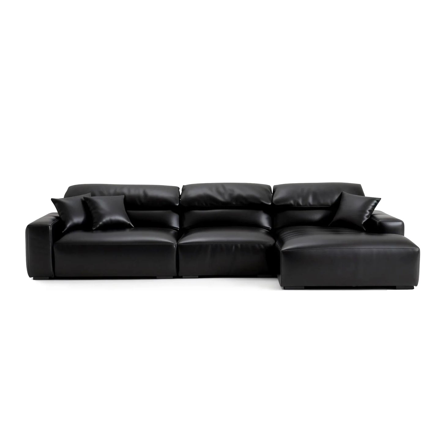 Chestnut Brown Leather Sectional