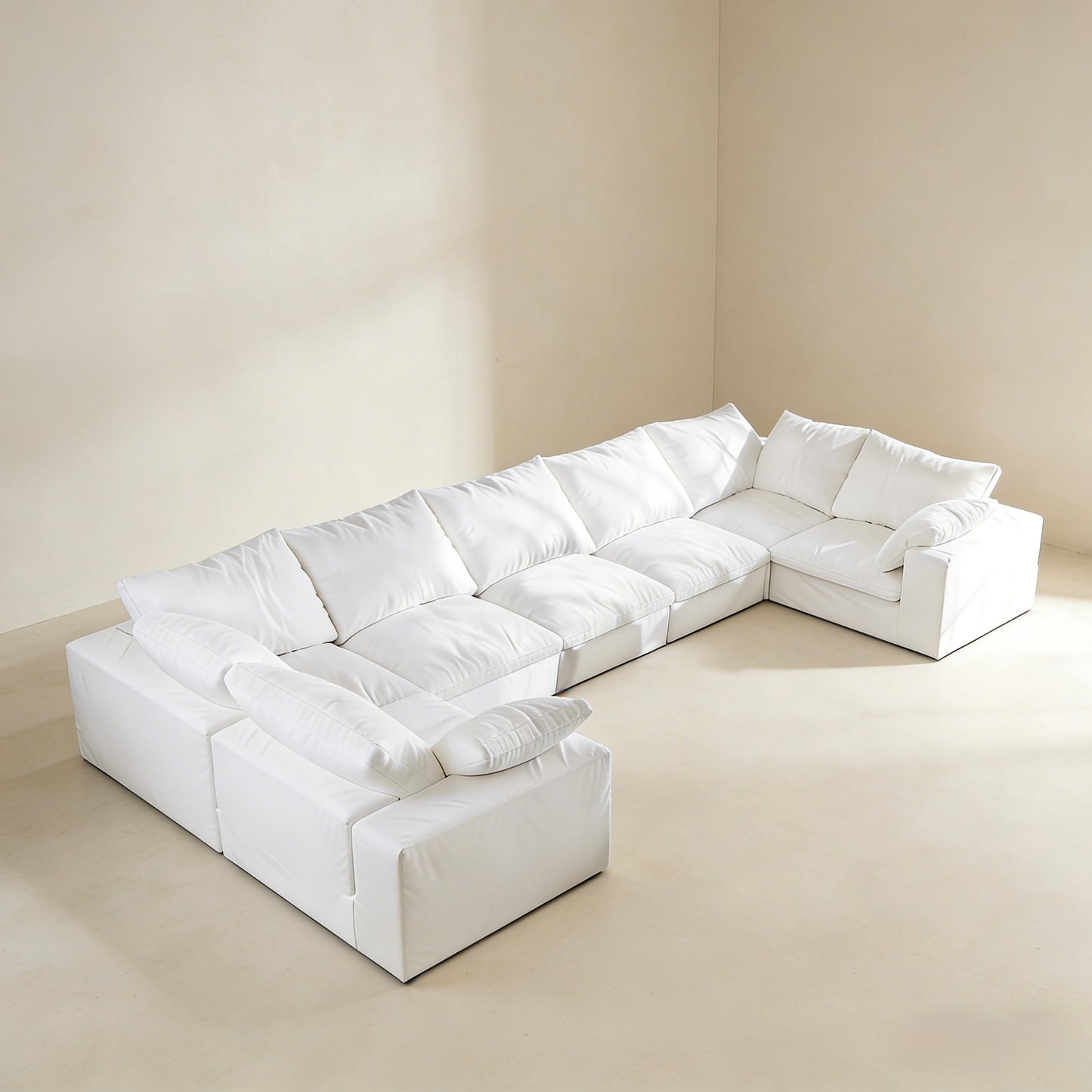 Lunna Modular U-Shaped Sofawhite / 200 inch u-shaped