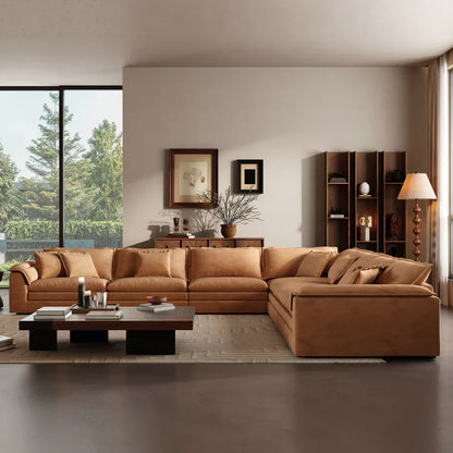Sandwich Corner Sectional Set / Air Leather