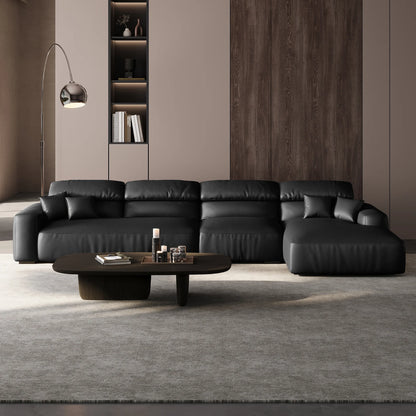 Chestnut Brown Leather Sectional