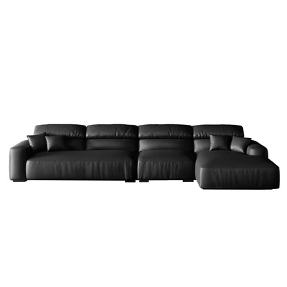 Chestnut Brown Leather Sectional