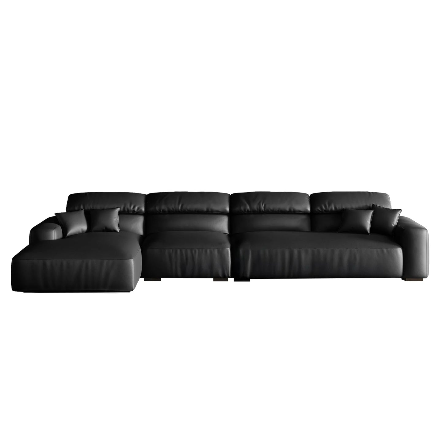 Chestnut Brown Leather Sectional