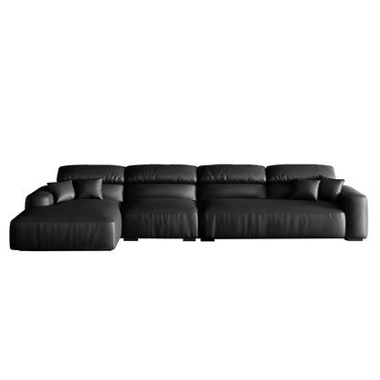 Chestnut Brown Leather Sectional